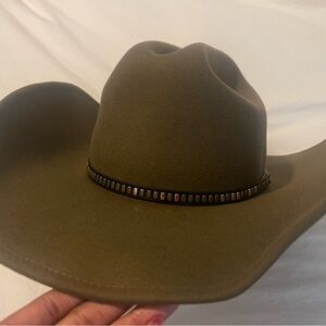 12th Tribe McGraw Olive Cowboy Hat Size O/SO/S